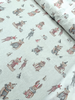 Ткань Поплин Детский 150 см рис. 29375 цирк 