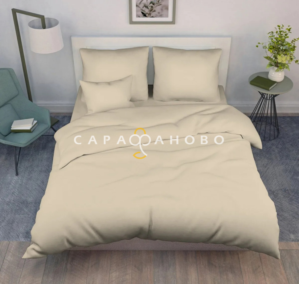 Ткань Бязь гладкокрашеная 220 см 120 гр цвет Кремовый