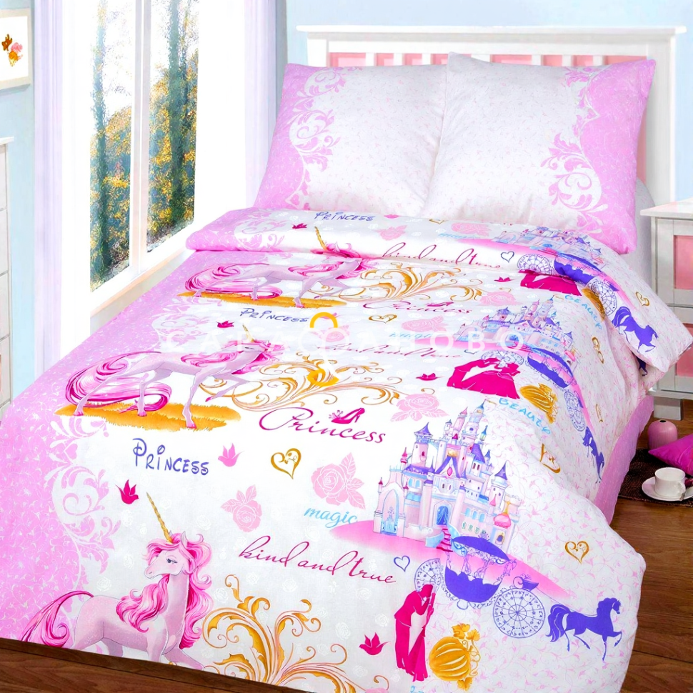 Ткань бязь 150 см Королевство рис 10874 вид 1