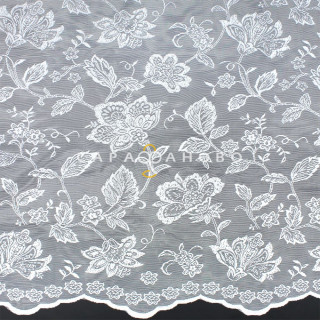Ткань Тюль жаккардовый 150 см рис Цветы 2010/150