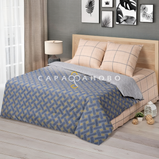 Ткань Бязь 220 см рис. 11668-1 Маренго (комапньон)