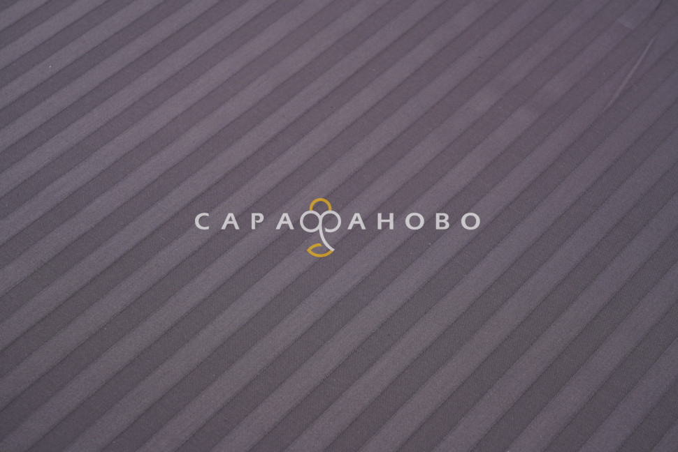 Ткань Страйп-Сатин 240 см рис. 39001 Графит (полоса 1х1)