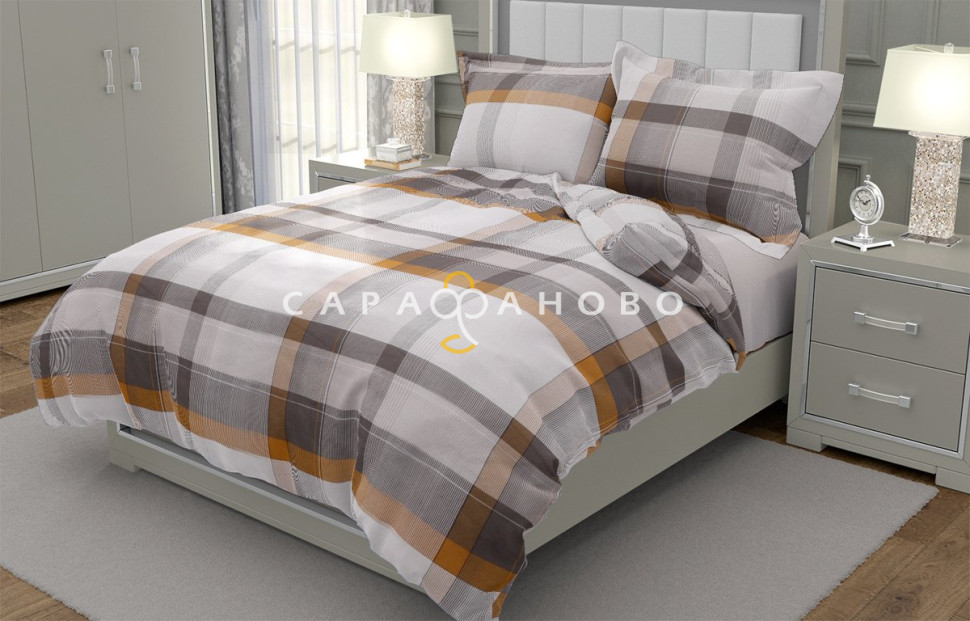 Ткань Поплин 220 см 105 гр рис. Клетка 28134/1