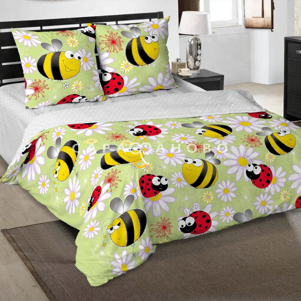 Ткань бязь 150 см Шмелики 12752-1 (компаньон)