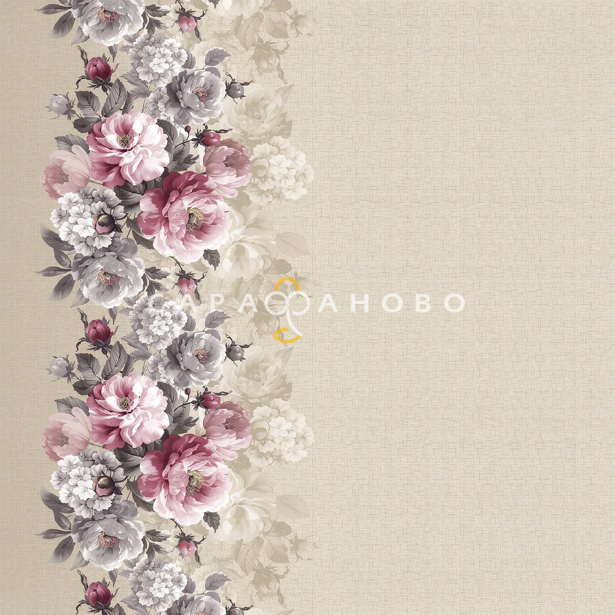 Ткань Рогожка 150 см 170 гр рис Розали 13662-1