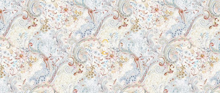 Ткань Бязь 150 см Премиум Постельная коллекция "Лаура" рис 13076 вид 1