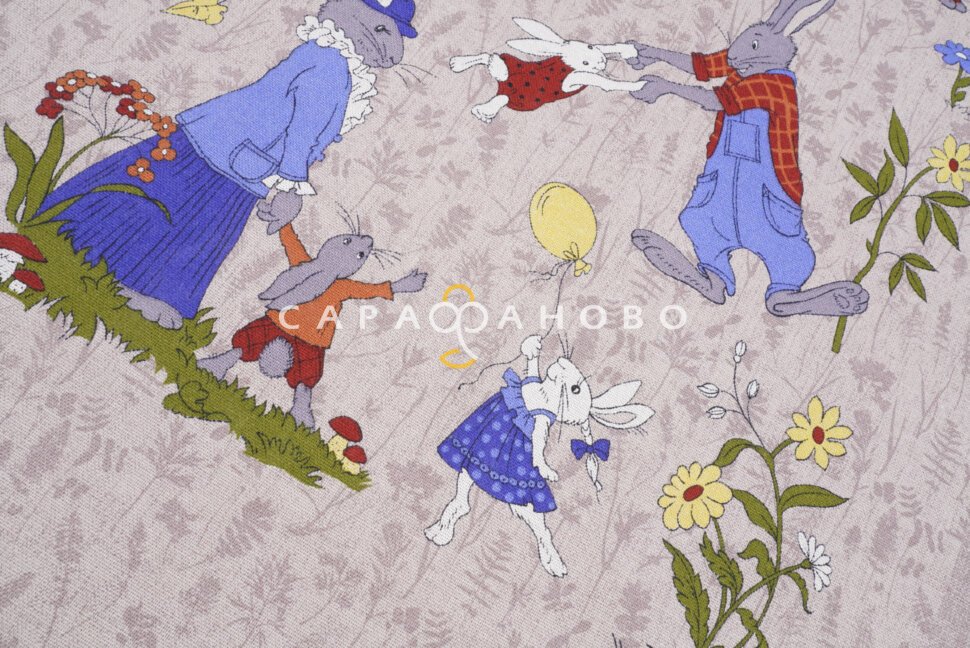 Ткань Рогожка 150 см рис. 12542-1 Морковкино