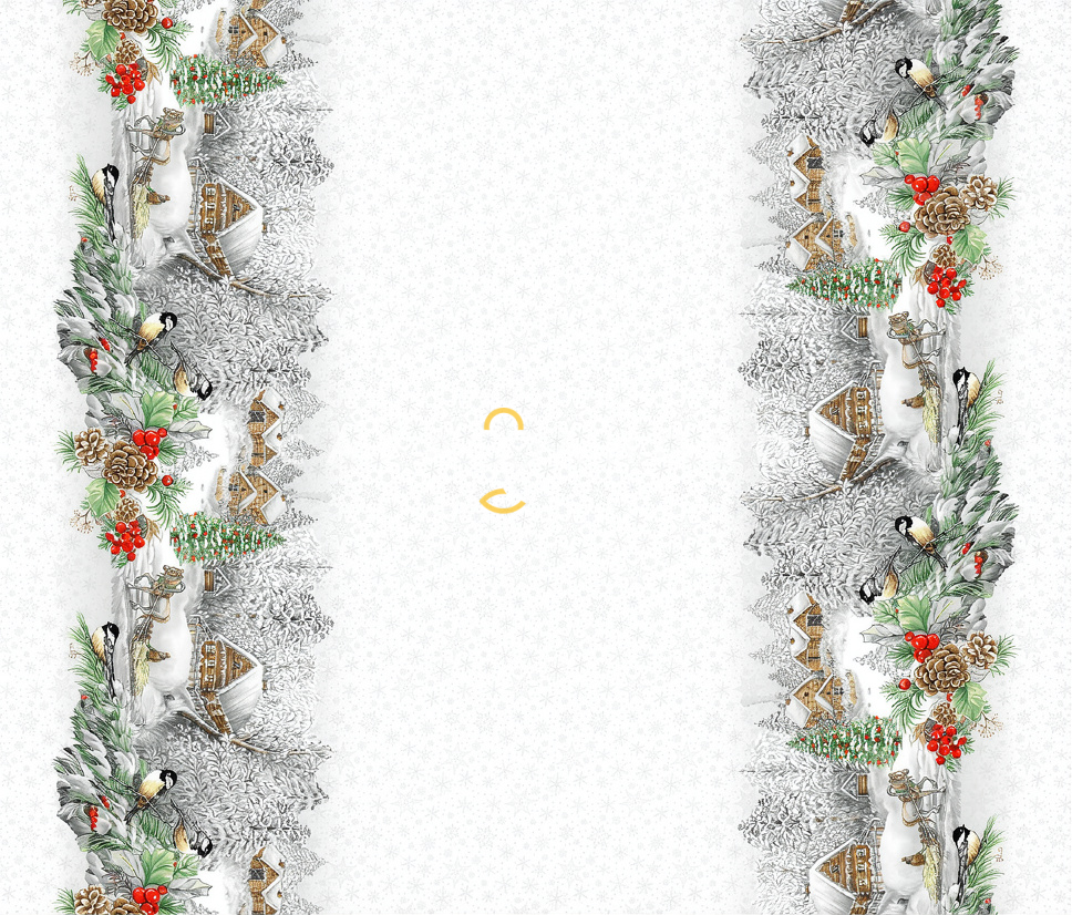 Ткань Рогожка 150 см 170 гр рис Студёная пора скатерть 13527-1