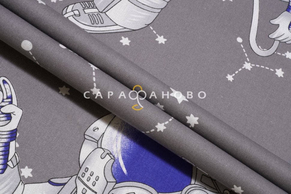 Ткань бязь 150 см рис. 7415/1 Астронавты