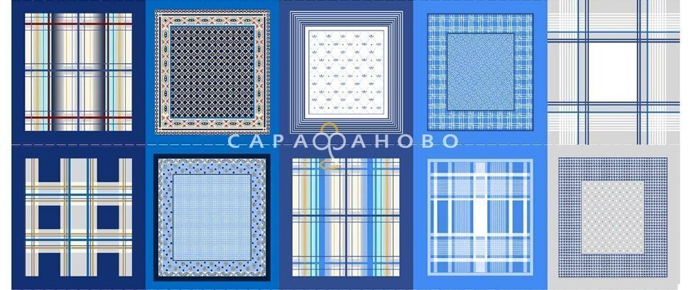 Ткань Ситец Платочный 150 см рис 9374