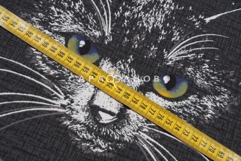 Ткань Рогожка 150 см рис. 12543-1 Лунный кот