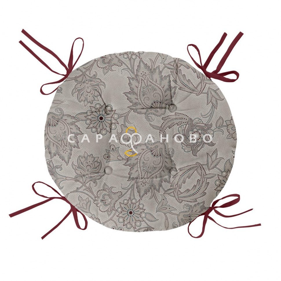 Подушка на стул с тафтингом круглая Mia Cara 30300-2 Ожерелье