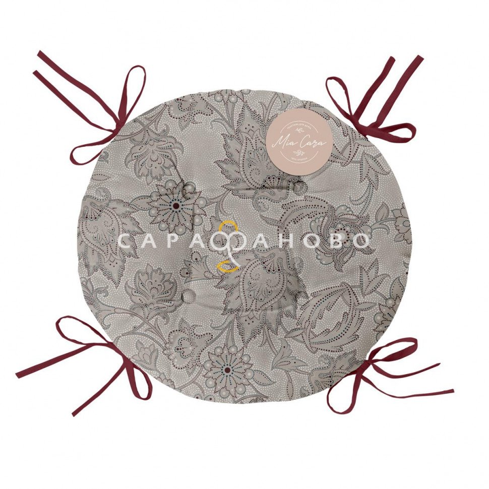 Подушка на стул с тафтингом круглая Mia Cara 30300-2 Ожерелье