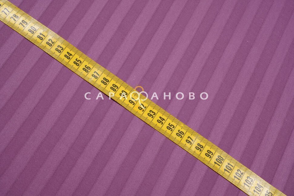 Ткань Страйп-Сатин 240 см рис. 35001 Баклажан (полоса 1х1) На отрез