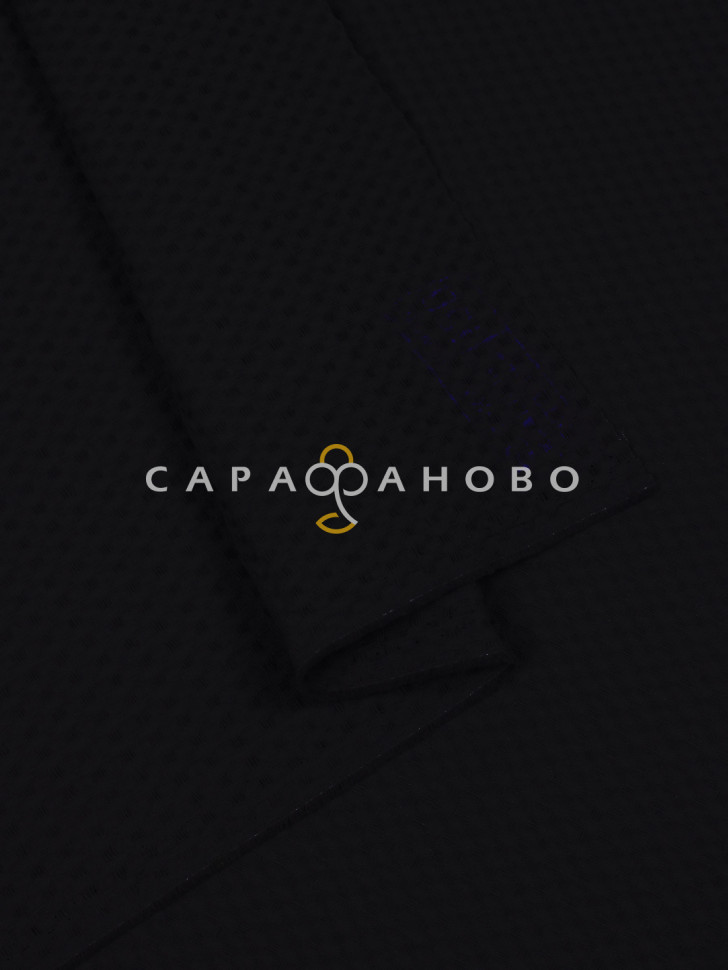 Вафельное полотно гладкокрашеное, 0316 Черный (клетка 7х7 мм) 240 +/-9 г/м2