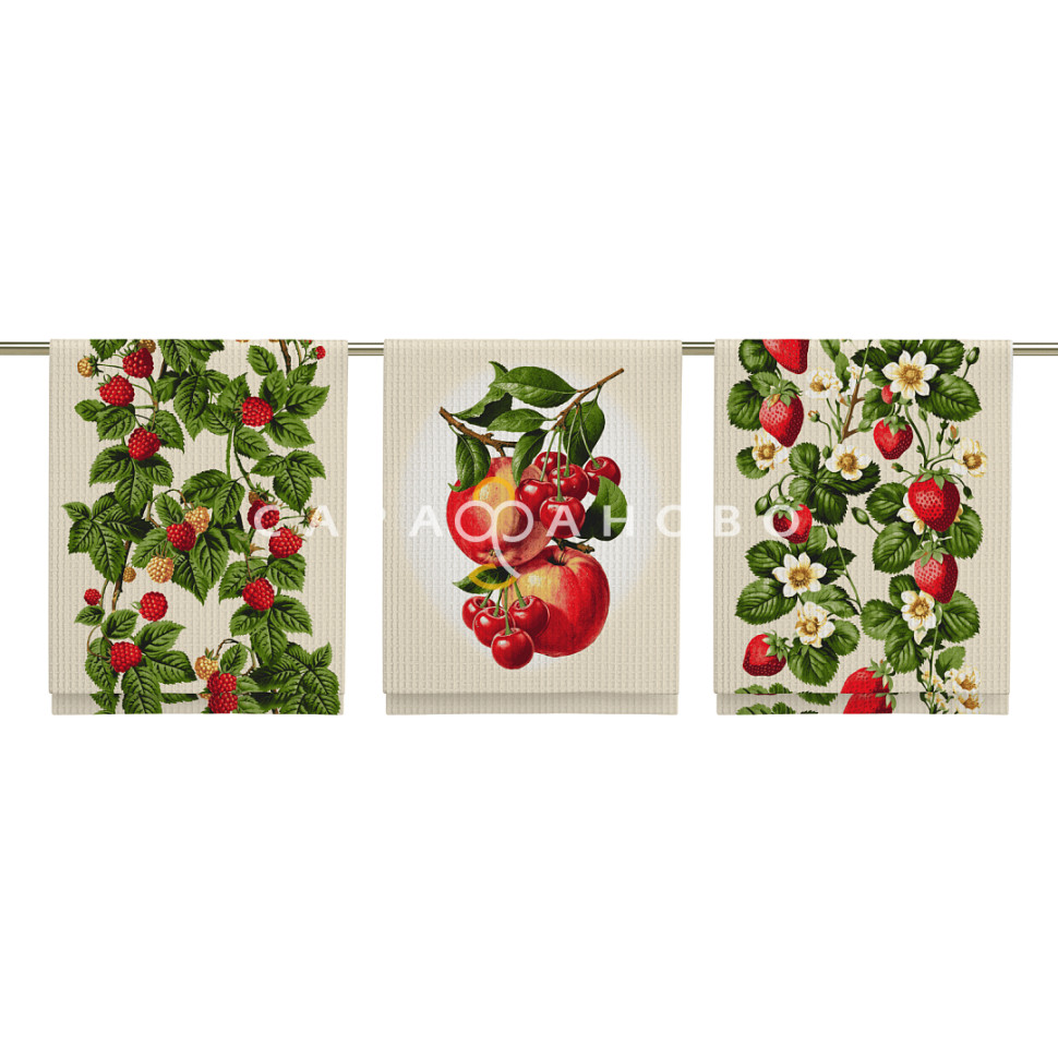 Ткань Полотно вафельное 150 см 150 гр рис 29336 вид 1