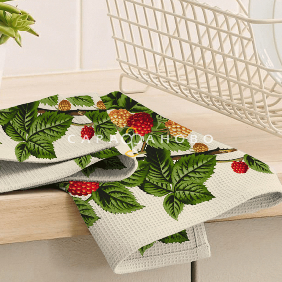 Ткань Полотно вафельное 150 см 150 гр рис 29336 вид 1