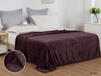 Ткань Велсофт 205 см 240 гр Полосочка кофейная, миниатюра 1