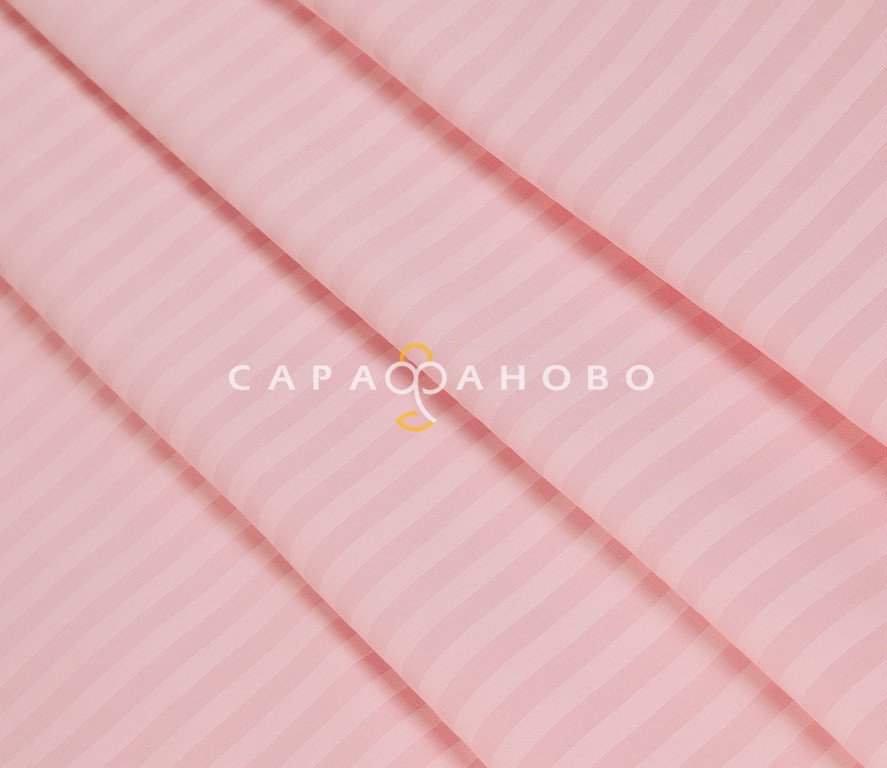 Ткань Страйп-сатин 240 см 1-1 Розовый