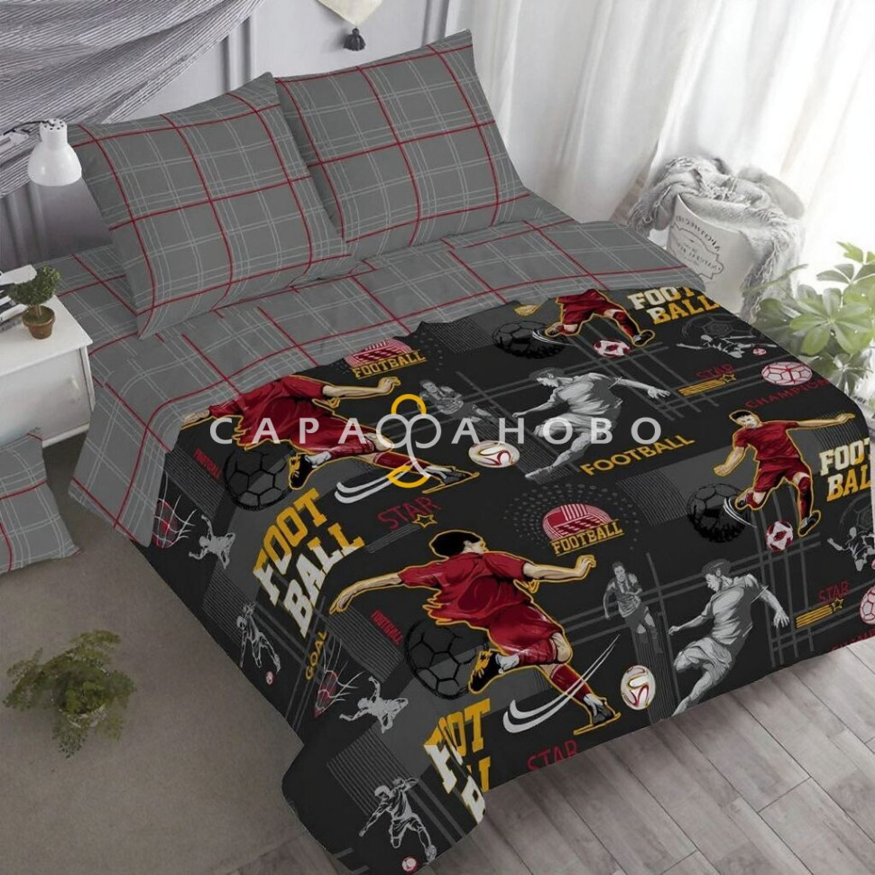 Ткань Бязь 150 см 120 гр рис Пенальти 23141-1 (компаньон)