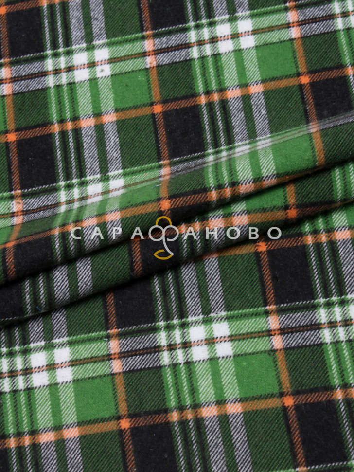 Ткань Фланель 90 см 175 гр №186-6П Грунт(клетка)