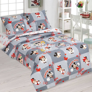 Ткань поплин 220 см детский рис. 12732-1 Сладкая парочка (основа)