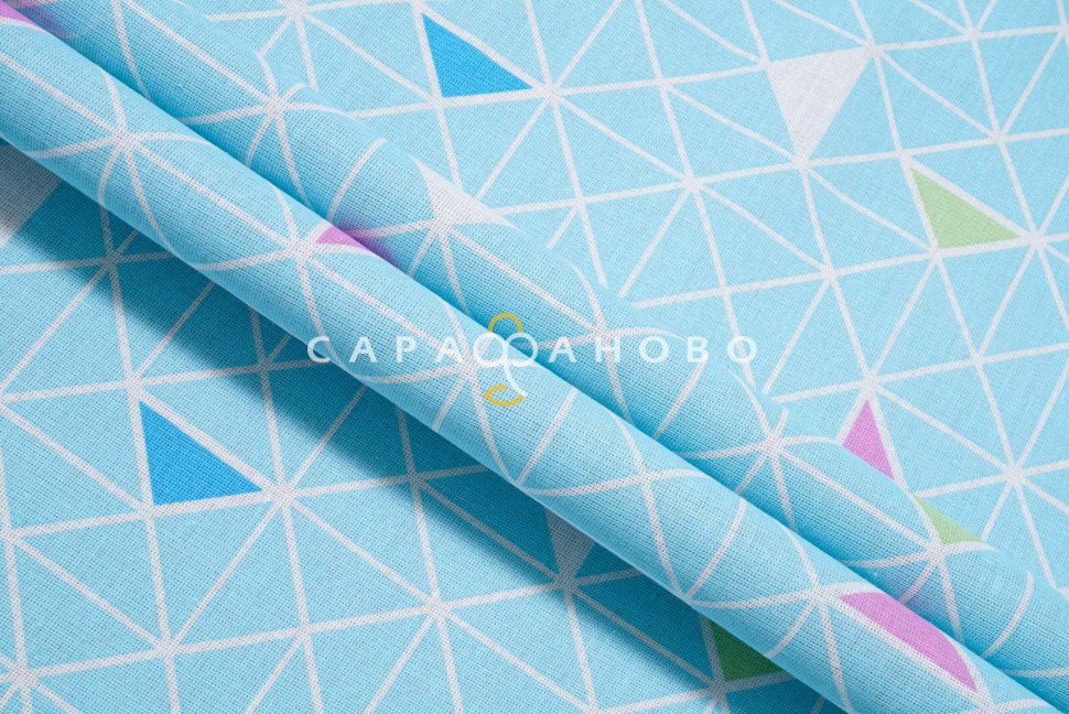 Ткань бязь 150 см 120 гр. рис 122 Треугольники вид 4/1