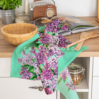 Полотно вафельное 50 см 175 гр наб рис 29428 вид 1 "Сирень" 