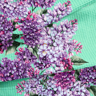 Полотно вафельное 50 см 175 гр наб рис 29428 вид 1 "Сирень" 