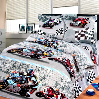 Ткань бязь 150 см Супербайк рис 4297 вид 1