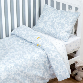 Ткань поплин 150 см Звездочет серый рис 11278 вид 2 (компаньон)