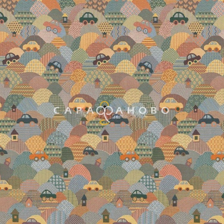 Гобеленовая ткань 160 см. Рис Машинки