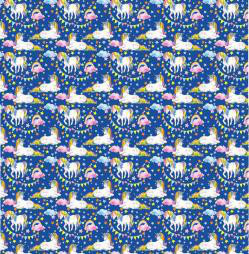 Ткань Перкаль 150 см "Единороги" рис 13033 вид 2