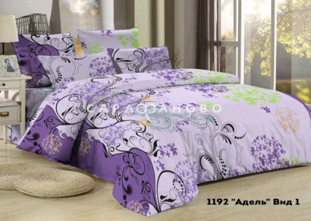 Ткань Бязь детская 150 см 120 гр рис Адель 1192-1 сиреневый