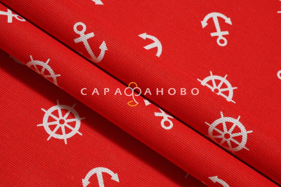 Ткань Рогожка 150 см 150 гр рис №639-2 Якоря