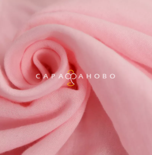 Ткань Муслин жатый 160 см. 120 гр. рис. гладкокрашеный розовый