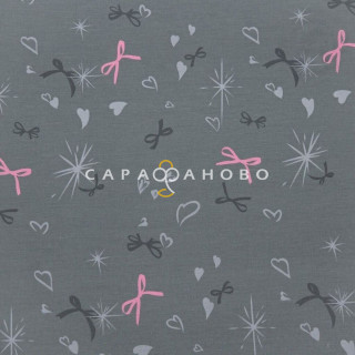 Ткань Поплин 220 см 115 гр Шаблон флирт комп 13346-1