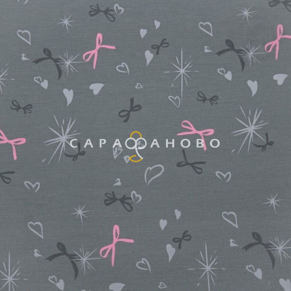 Ткань Поплин 220 см 115 гр Шаблон флирт комп 13346-1