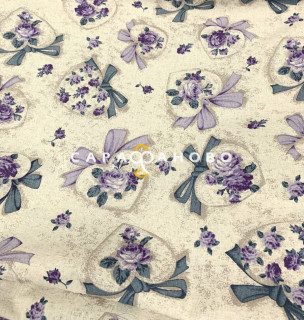 4-18 К Ткань п/лён ПОЭМА рис. ВАЛЕНТИНКИ в. 1