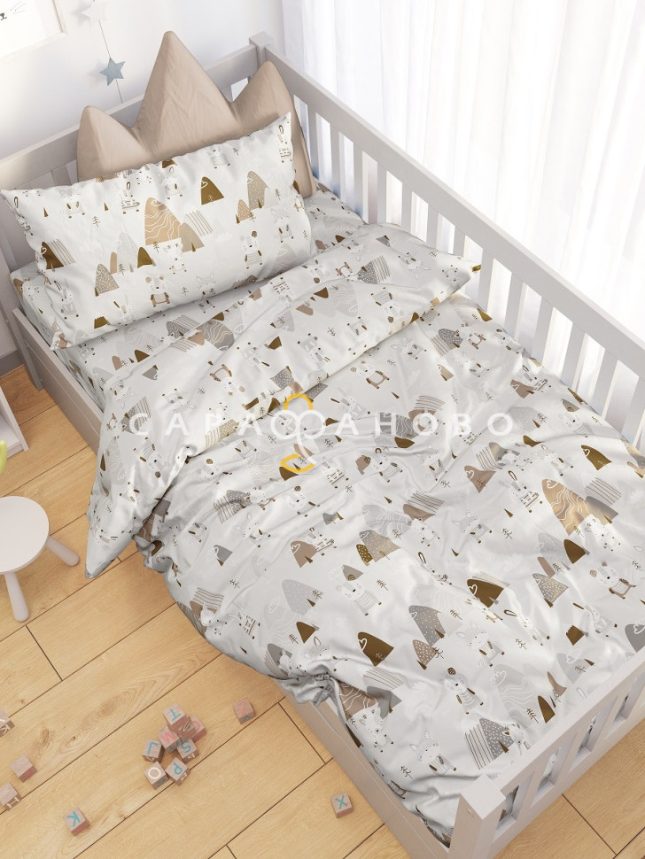 Ткань Поплин 150 см 105 гр рис Лес 7799/1