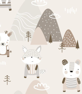 Ткань Поплин 150 см 105 гр рис Лес 7799/1