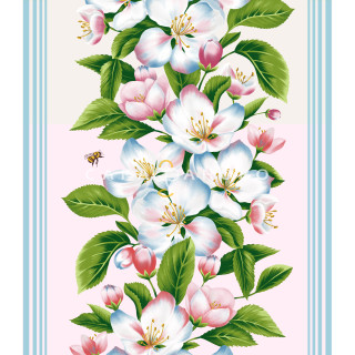 Полотно вафельное 50 см 175 гр наб рис 29432 вид 2 "Цветочный вернисаж"