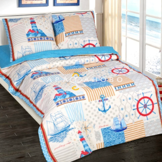 Ткань поплин 150 см Капитан рис 11495 вид 1