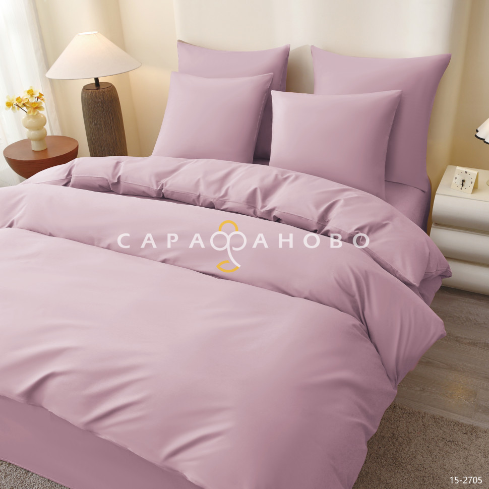 Ткань Поплин 220 см 115 гр однотонный рис Дымчатая роза