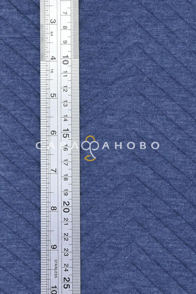 Ткань 30/300/30 Кмп Пенье Капитоне Рулон Индиго-Меланж