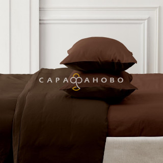КПБ  Унисон Сатин 86144-11/86138-11 Chocolate brownie