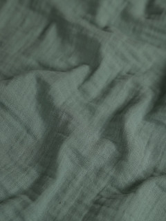 Ткань Муслин жатый 160 см. 120 гр. рис. гладкокрашеный полынь