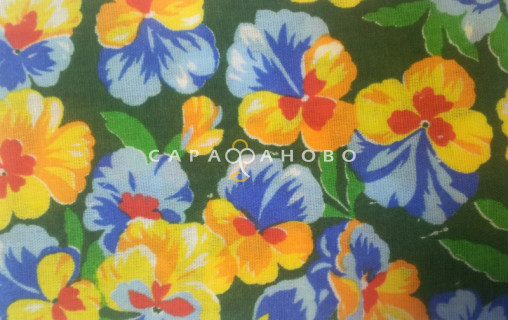 Бязь наб 262/8 Каприз 150 Кр Талка 3057/6 Анютины глазки плат