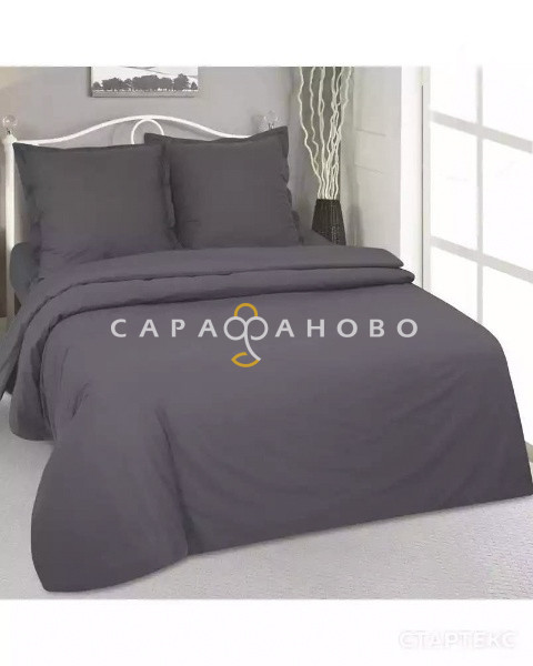 Ткань поплин 220 см Серый Актив гладкокрашеный рис.70246-1