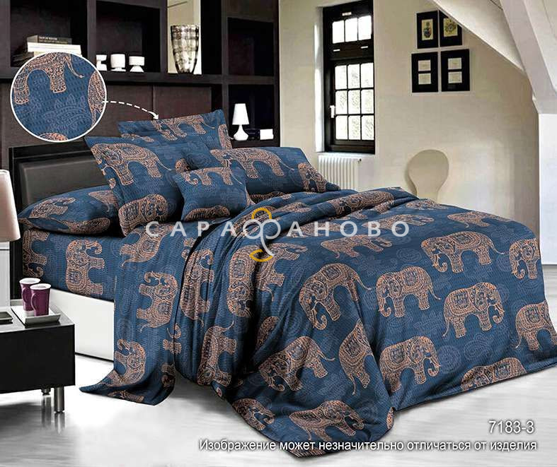 Полисатин набивной 220 см 80 гр рис 7183-3